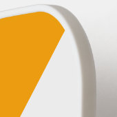 Hellgelbe orange weiße Diagonalstreifen Streifen Pickleball Schläger (Linke Seite)