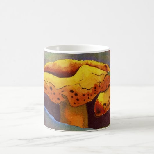 Hellgelbe Orangenfarbe dieses wilden Pilzes Kaffeetasse (Mittel)
