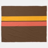 Hellgelbe Orangenstreifen auf dunkelbraunen Streif Fleecedecke (Vorderseite (Horizontal))