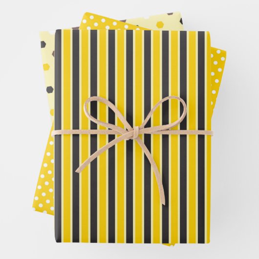 Hellgelbe Papiertücher Geschenkpapier Set (Beispiel)