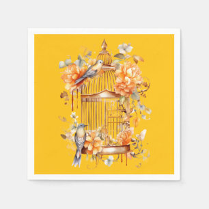 Hellgelbe Pfirsichbronze Birdcage Dusche Serviette