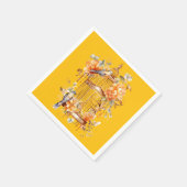 Hellgelbe Pfirsichbronze Birdcage Dusche Serviette (Ecke)