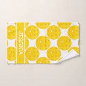 Hellgelbe Picklebels mit benutzerdefiniertem Text Handtuch (Handtuch)