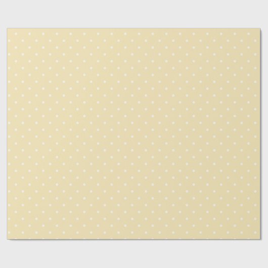 Hellgelbe Polka Dot klassisches Geschenk Geschenkpapier (Flach)