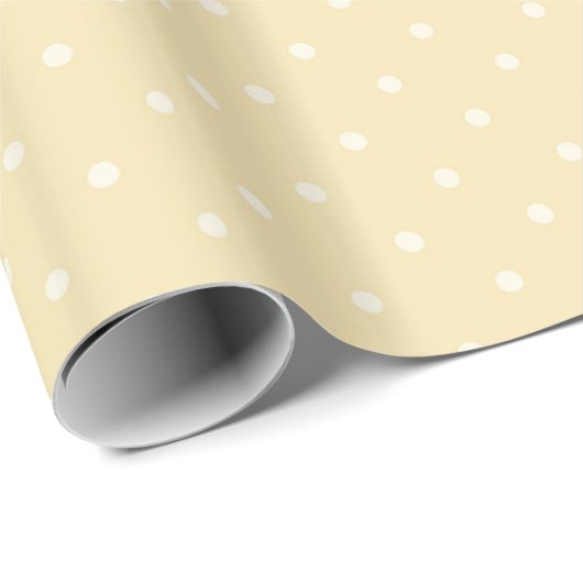 Hellgelbe Polka Dot klassisches Geschenk Geschenkpapier (Rolleneckpunkt)