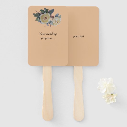 Hellgelbe Rose auf der Erde Farbe Hintergrund napi Fächer (Vorne und Hinten)