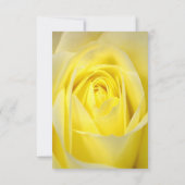 Hellgelbe Rose Blume floral R.S.V.P RSVP Karte (Rückseite)