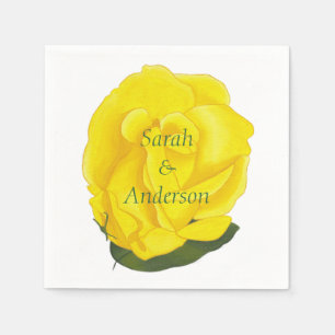 Hellgelbe Rose Personalisiert Napkins Serviette