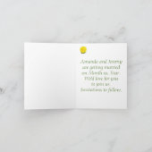 Hellgelbe Rose Save the Date Mitteilungskarten (Innenseite)