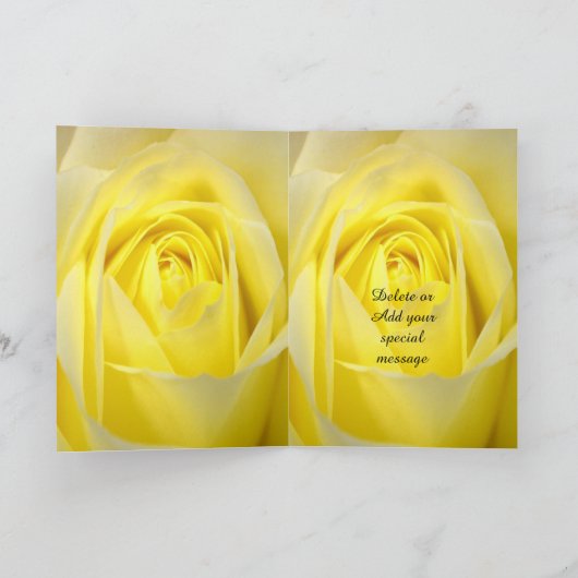 Hellgelbe Rose wirst du meine Brautjungfrau sein Einladung (Innenseite)