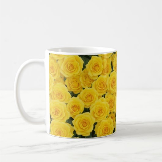 Hellgelbe Rosen Kaffeetasse (Links)