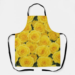 Hellgelbe Rosen Schürze