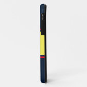 Hellgelbe rote Streifen auf der Marine Case-Mate iPhone Hülle (Hinten/Links)