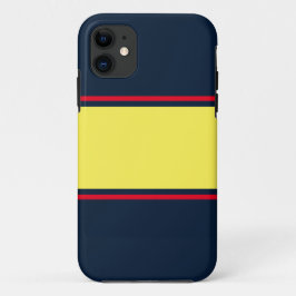 Hellgelbe rote Streifen auf der Marine Case-Mate iPhone Hülle