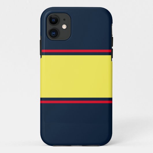 Hellgelbe rote Streifen auf der Marine Case-Mate iPhone Hülle (Rückseite)