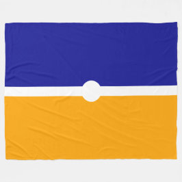 Hellgelbe Royal Navy White Centre Streifen Fleecedecke