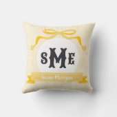 Hellgelbe Rückwärtsbewegung der griechischen Schlü Kissen (Rückseite)