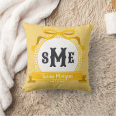 Hellgelbe Rückwärtsbewegung für den griechischen S Kissen (Decke)