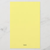 Hellgelbe Schlicht Elegante Beruflich Moderne Briefpapier (Rückseite)