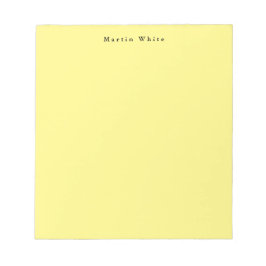 Hellgelbe Schlicht Elegante Beruflich Moderne Notizblock
