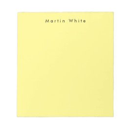 Hellgelbe Schlicht Elegante Beruflich Moderne Notizblock