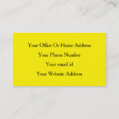 Hellgelbe schwarze Haare und stilvolle moderne Ein Visitenkarte (Rückseite)