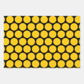 Hellgelbe, schwarze und weiße Punkte Geschenkpapier Set (Vorderseite 2)