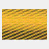 Hellgelbe, schwarze und weiße Punkte Geschenkpapier Set (Vorderseite)