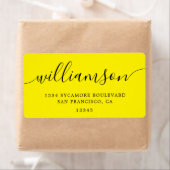 Hellgelbe Script-Rücksendeadresse (Insitu)