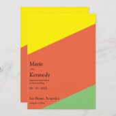 Hellgelbe Sommerfarben Digitale Hochzeit Einladung (Vorne/Hinten)