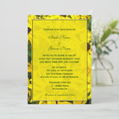 hellgelbe Sommerferien Blume Hochzeit lädt ein Einladung (Stehend Vorderseite)