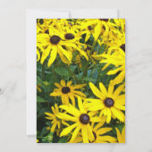 hellgelbe Sommerferien Blume Hochzeit lädt ein Einladung (Rückseite)