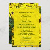 hellgelbe Sommerferien Blume Hochzeit lädt ein Einladung (Vorne/Hinten)