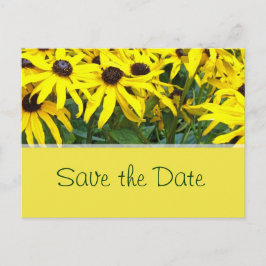 hellgelbe sommerliche Blume Save the Date Ankündigungspostkarte