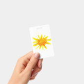 Hellgelbe Sonne von Hand gemalt Ausweis (Handheld)