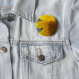 Hellgelbe Sonnenblume Button
