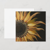 hellgelbe Sonnenblume Dankeskarte (Vorne/Hinten)