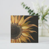 hellgelbe Sonnenblume Dankeskarte (Stehend Vorderseite)