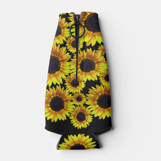 Hellgelbe Sonnenblume Flaschenkühler (Rückseite)