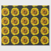 Hellgelbe Sonnenblume Geschenkpapier (Flach)