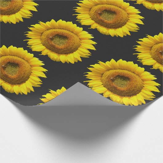 Hellgelbe Sonnenblume Geschenkpapier (Ecke)