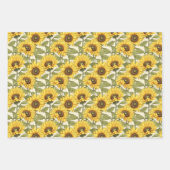 Hellgelbe Sonnenblume Geschenkpapier Set (Vorderseite 3)