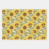 Hellgelbe Sonnenblume Geschenkpapier Set (Vorderseite 2)