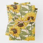 Hellgelbe Sonnenblume Geschenkpapier Set (Beispiel)