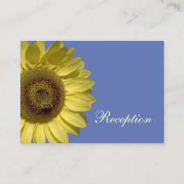 hellgelbe Sonnenblume, Hochzeitsempfang Begleitkarte