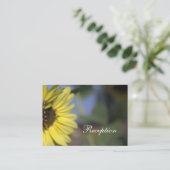 hellgelbe Sonnenblume, Hochzeitsempfang Begleitkarte (Stehend Vorderseite)