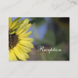 hellgelbe Sonnenblume, Hochzeitsempfang Begleitkarte