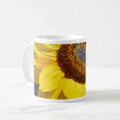 Hellgelbe Sonnenblume Kaffeetasse (Vorderseite Links)