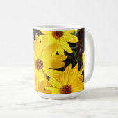 Hellgelbe Sonnenblume Kaffeetasse (VorderseiteRechts)