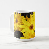Hellgelbe Sonnenblume Kaffeetasse (Vorderseite Links)